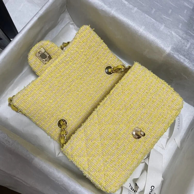 Yellow Tweed Bag H751