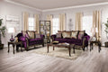 Purple & Dark Cherry 5pcs Living Room Set L95328