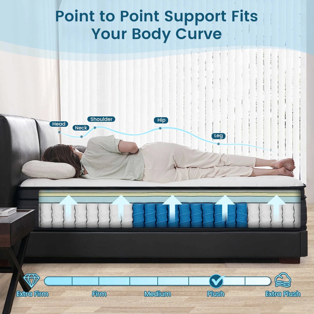 10 Inch Memory Foam Hybrid Twin Mattress J579665