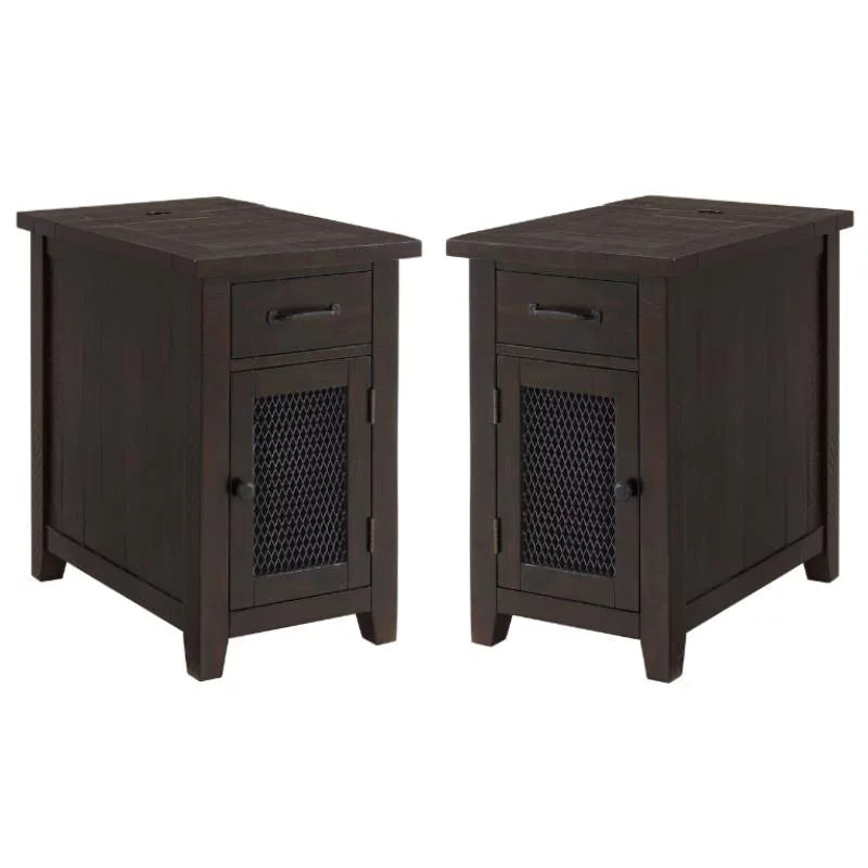 Rustic Chairside Table Set of 2 M7064