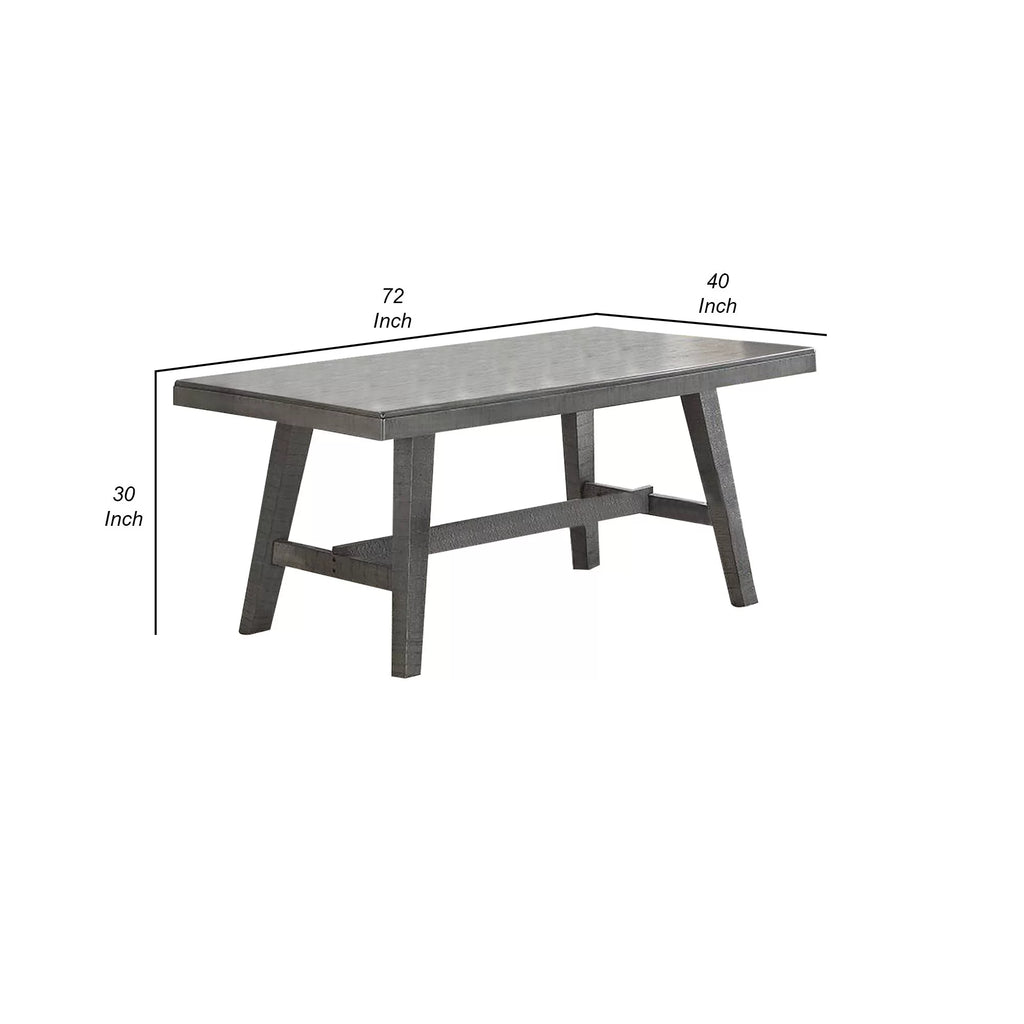 72 Inch Rectangular Dining Table with Flared Legs C90288