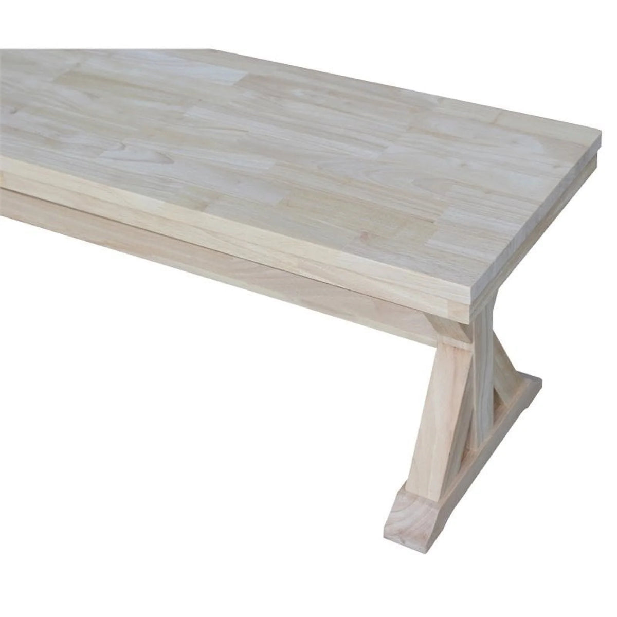 18" Solid Hardwood Bench Off White Q872459