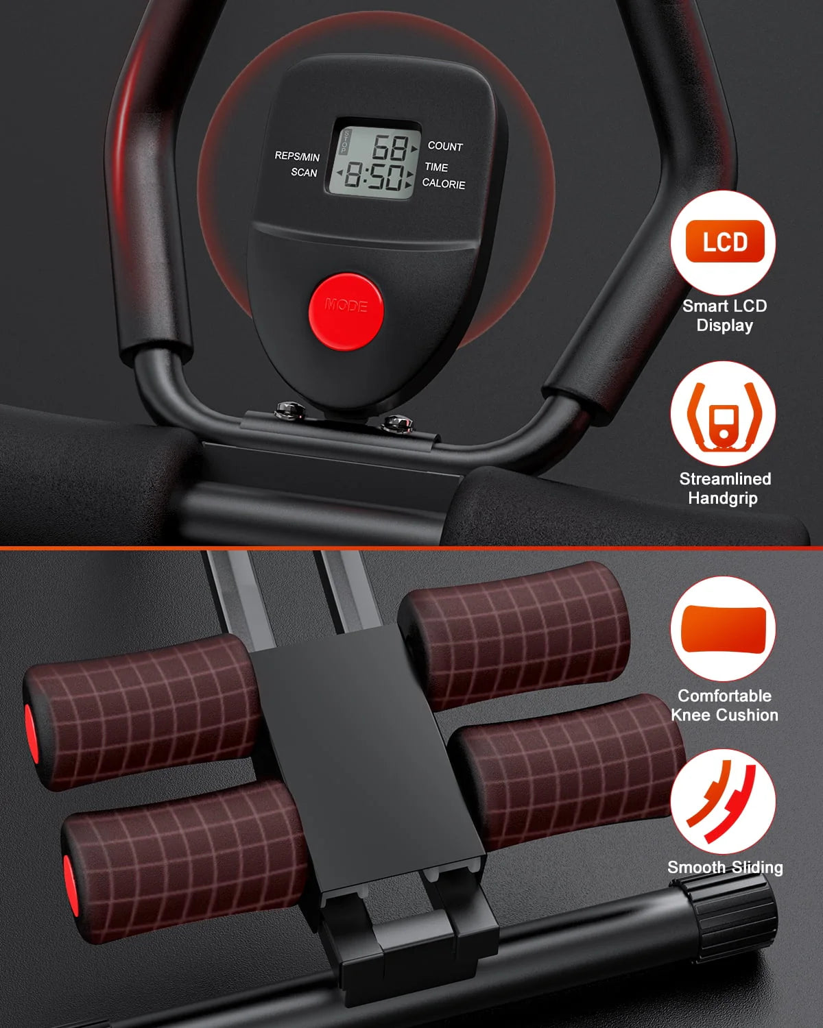 Foldable Ab Trainer with LCD Display I3525