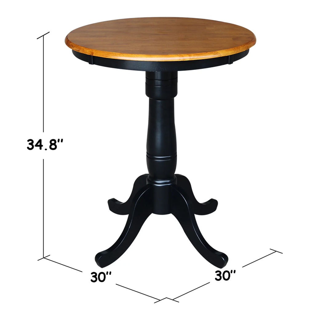 3-Piece Round Counter Height Dining Table with 2 Stools Q990