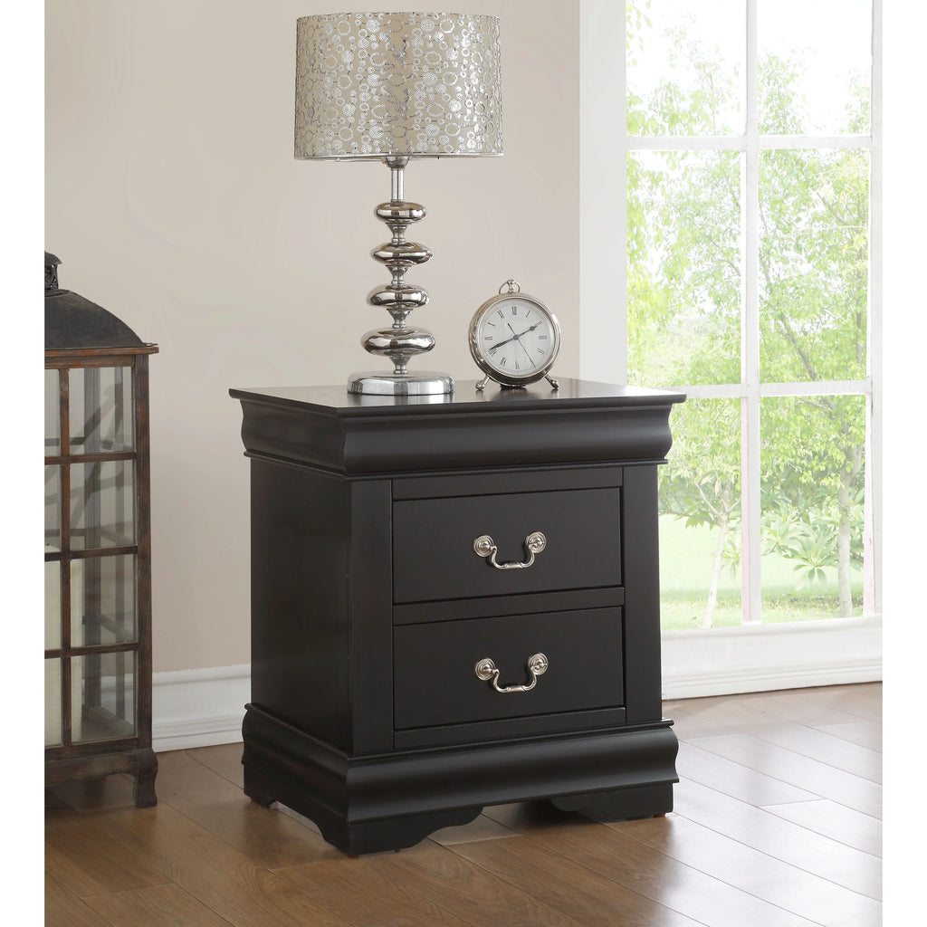 Black Wood Nightstand R588553