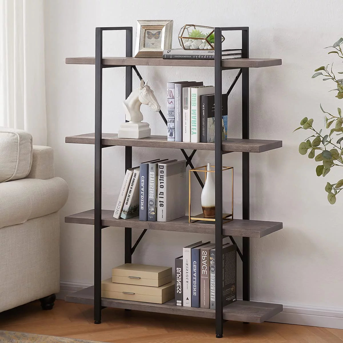 2 Tier Solid Wood Bookcase I4812