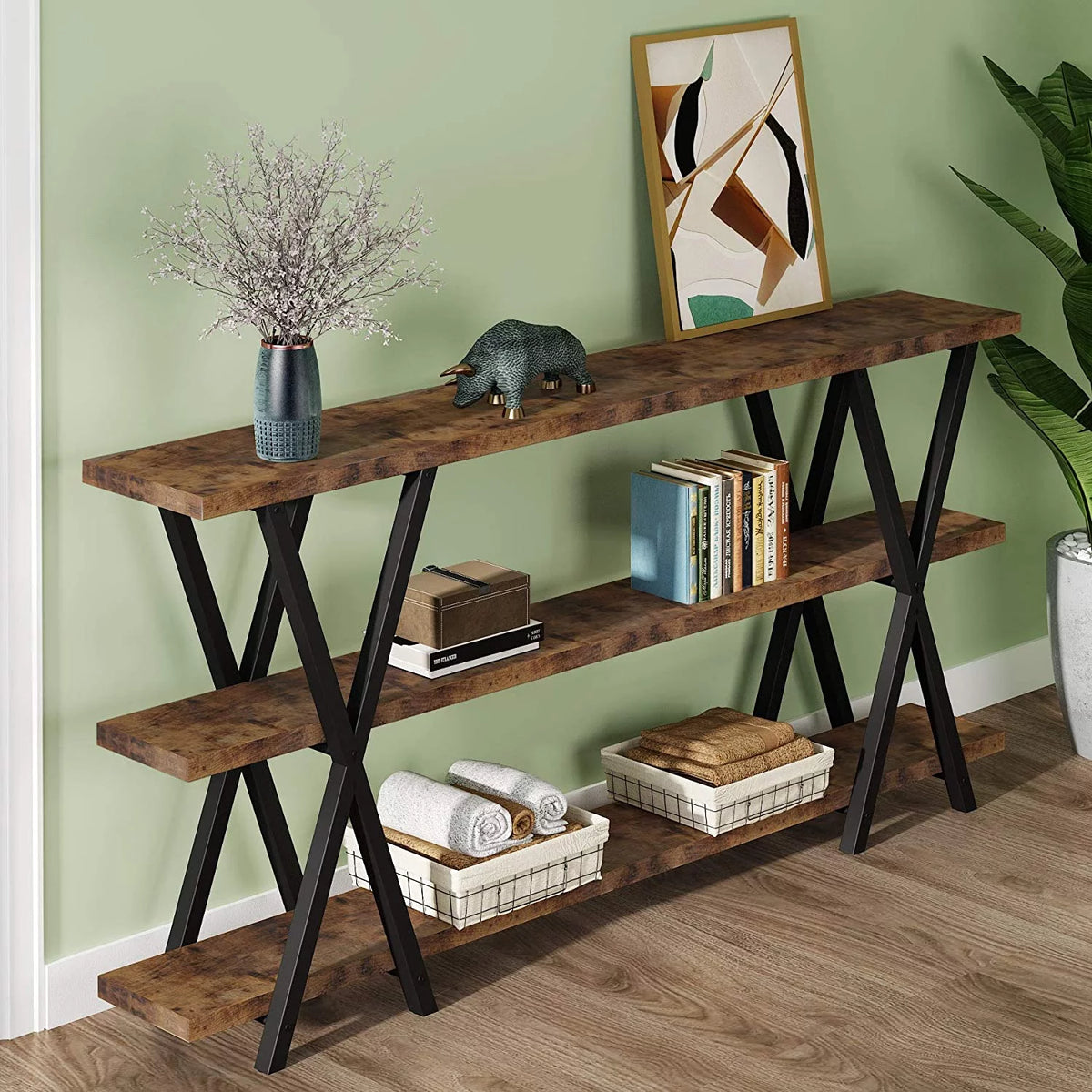 Narrow Long Sofa Table with Storage 70.8 Inch P3530