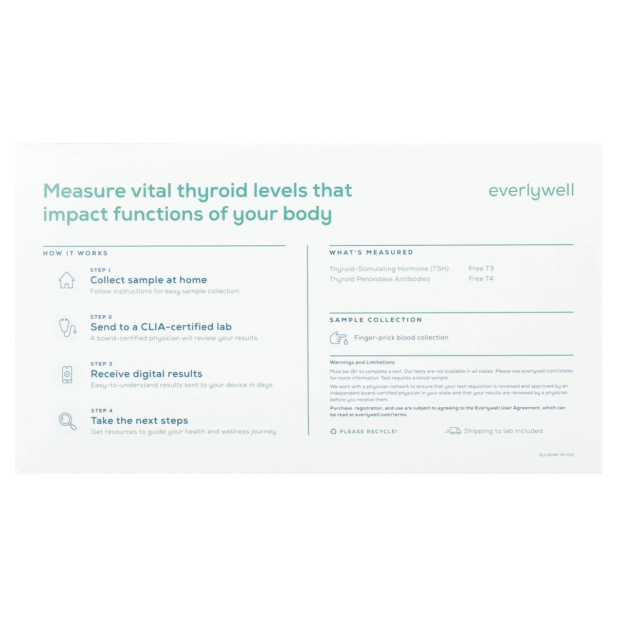 At-home Thyroid Function Test S7860