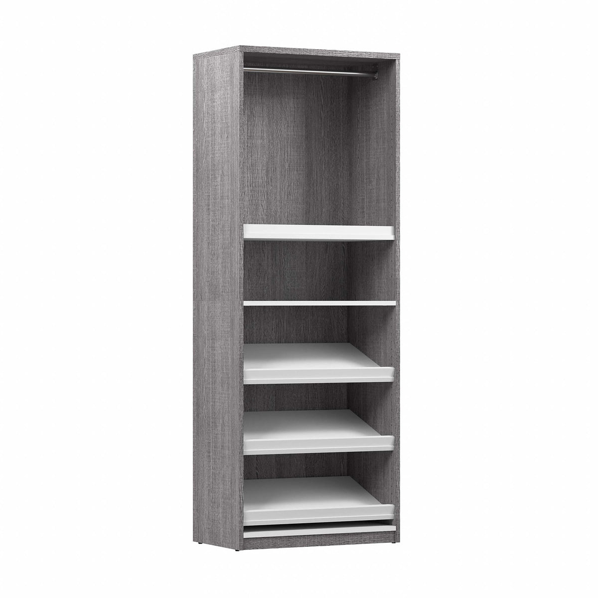 Rustic Brown & White Shoe & Closet Storage Unit W9704