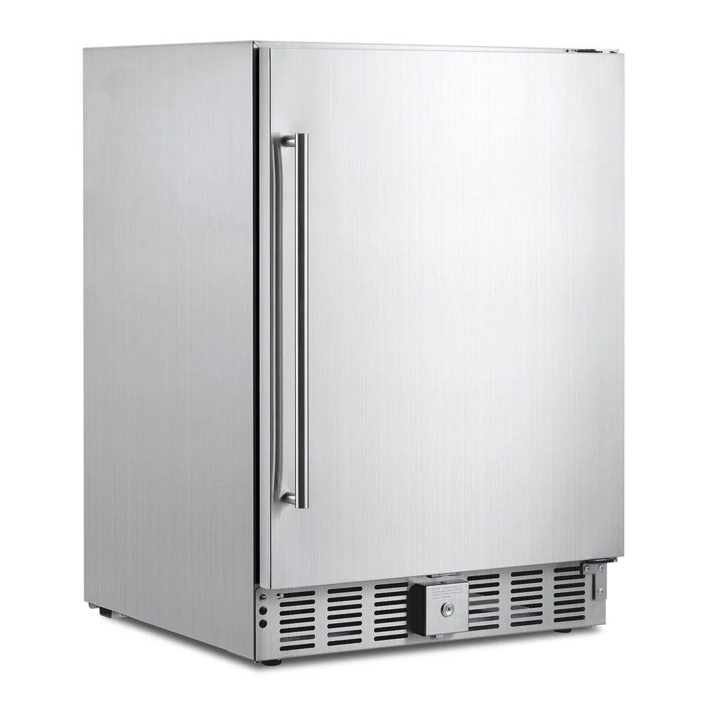 15 Inch Weather Proof Stainless Steel Beverage Refrigerator 110 Cans I784