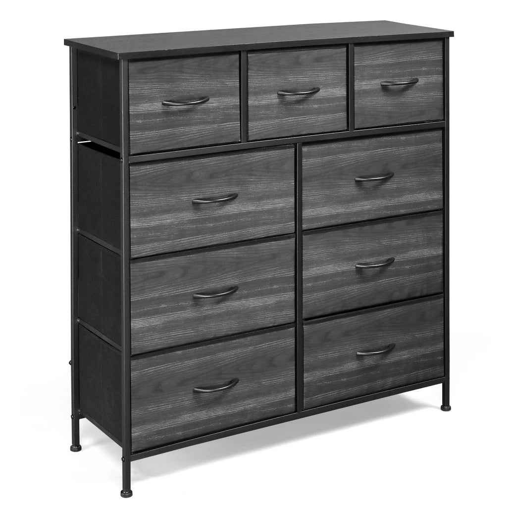 Wide 5 Drawer Storage Dresser with Wood Top J541