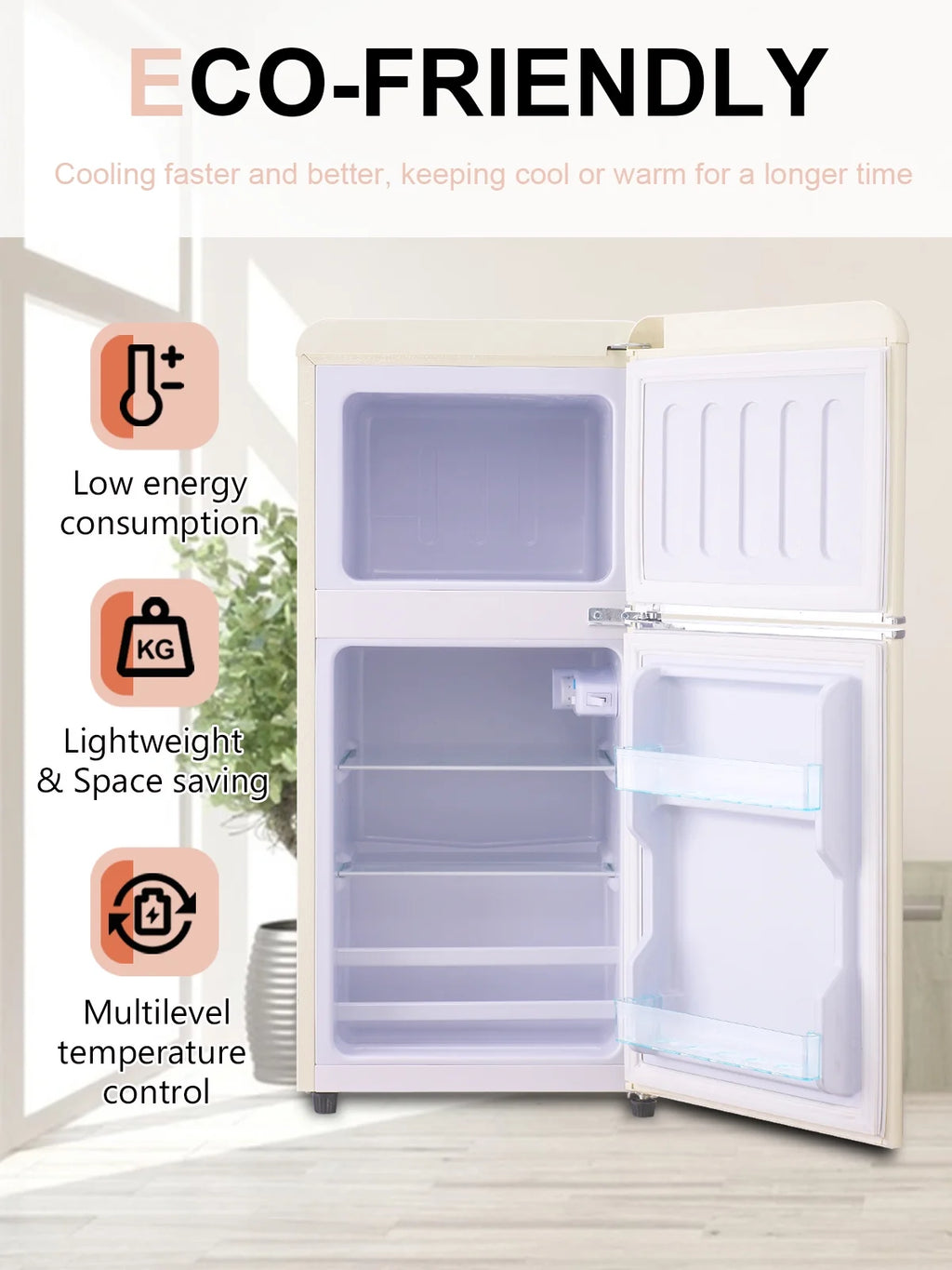3.5 Cu.ft Mini Fridge with Freezer E6000