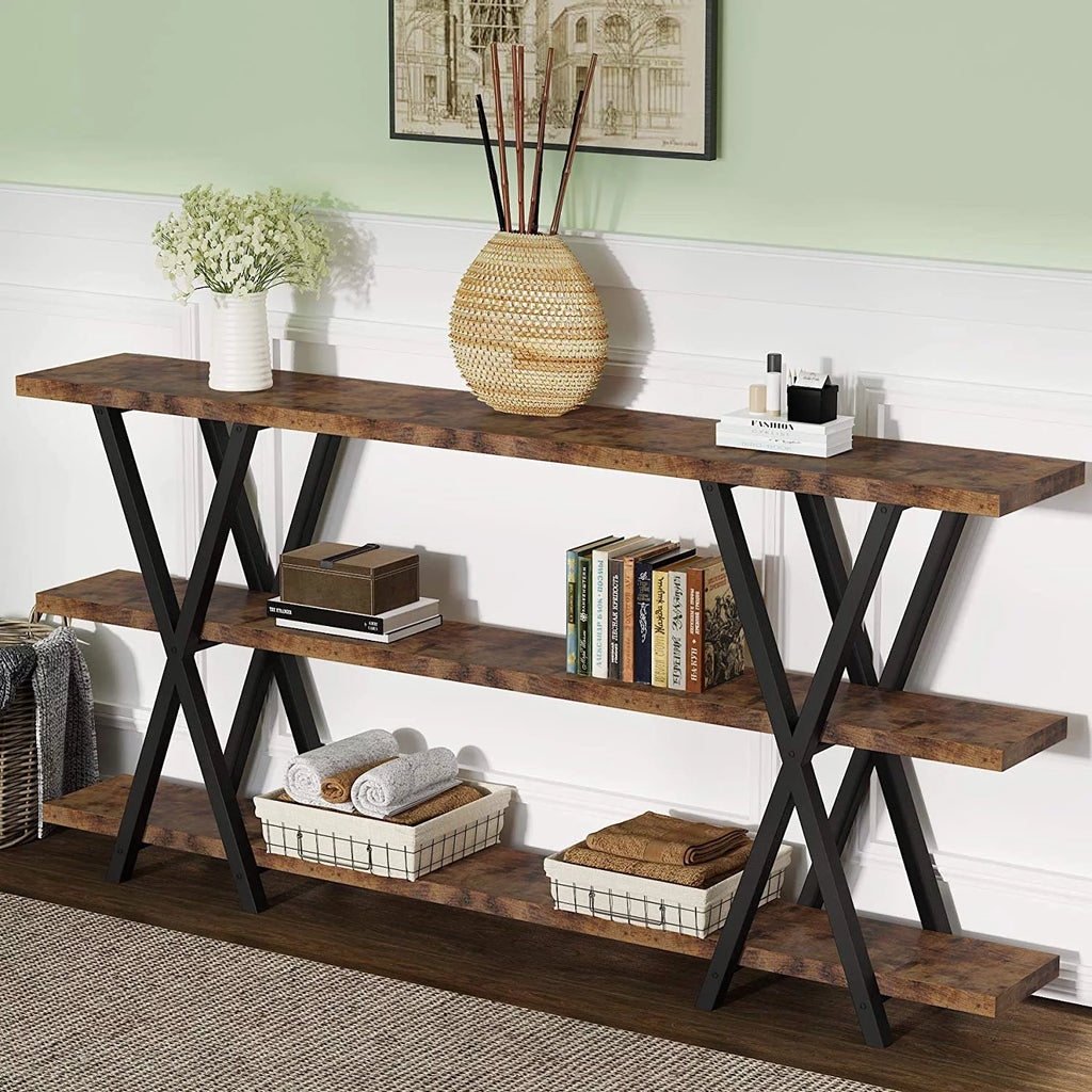 Narrow Long Sofa Table with Storage 70.8 Inch P3530
