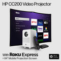 FHD LCD LED Projector with Streaming Player and 84 Projection Screen T220131