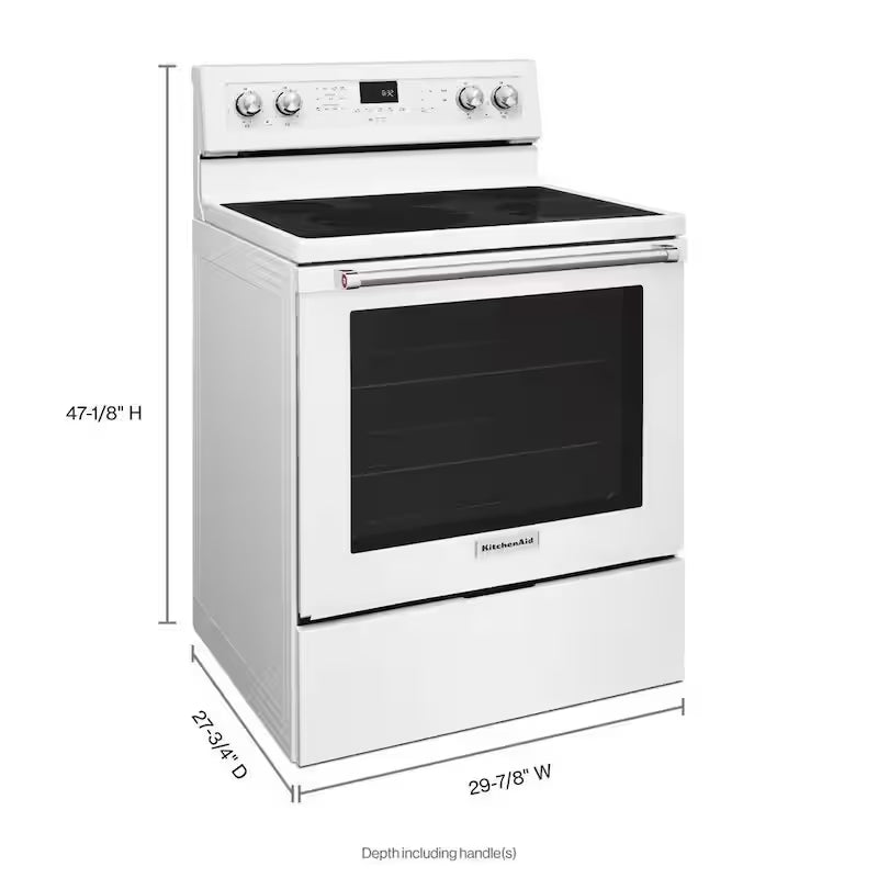 6.4 cu. ft. White Electric Range with Convection Oven J494301