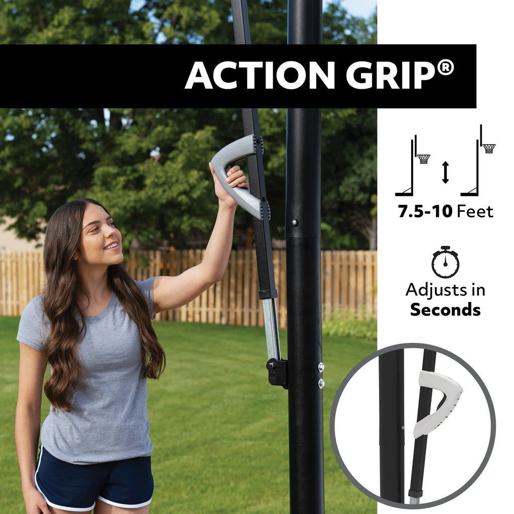 Adjustable Inground Basketball Hoop 50 inch Polycarbonate D943635