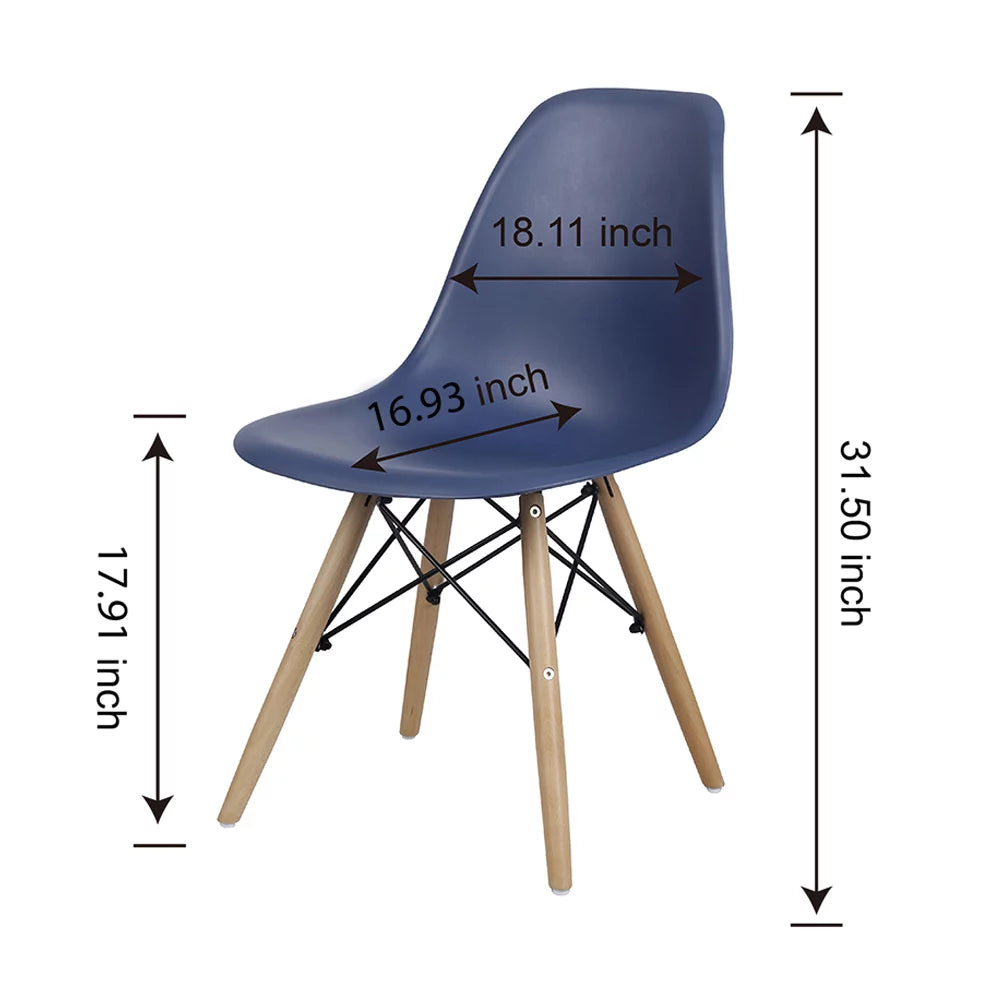 Blue Wood Legs Indoor Dining Chair Z556628
