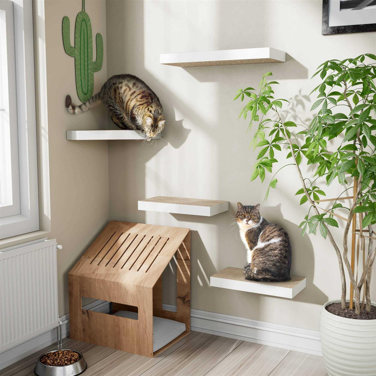 Cat Scratcher Floating Shelf Combo Z406