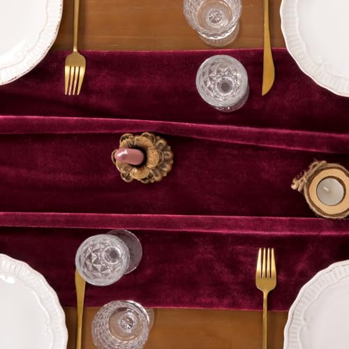 Green Velvet Table Runner 20 x 120 Inches P19436