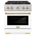 30 4.2 cu. ft. Gas Range with Convection Gas Oven in Stainless Steel with White Matte Door X56307