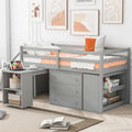 Twin Size Wooden Loft Bed with Desk and 3 Drawers M9517