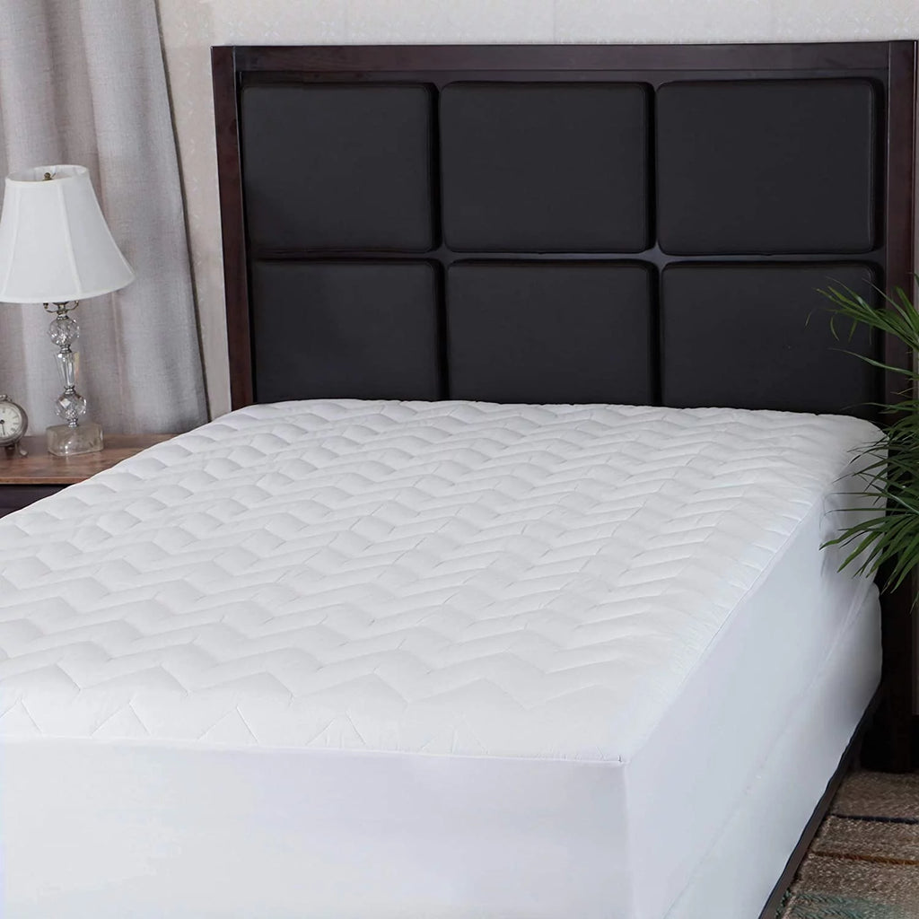Waterproof Hypoallergenic Queen Size Cotton Mattress Pad Cover R464060