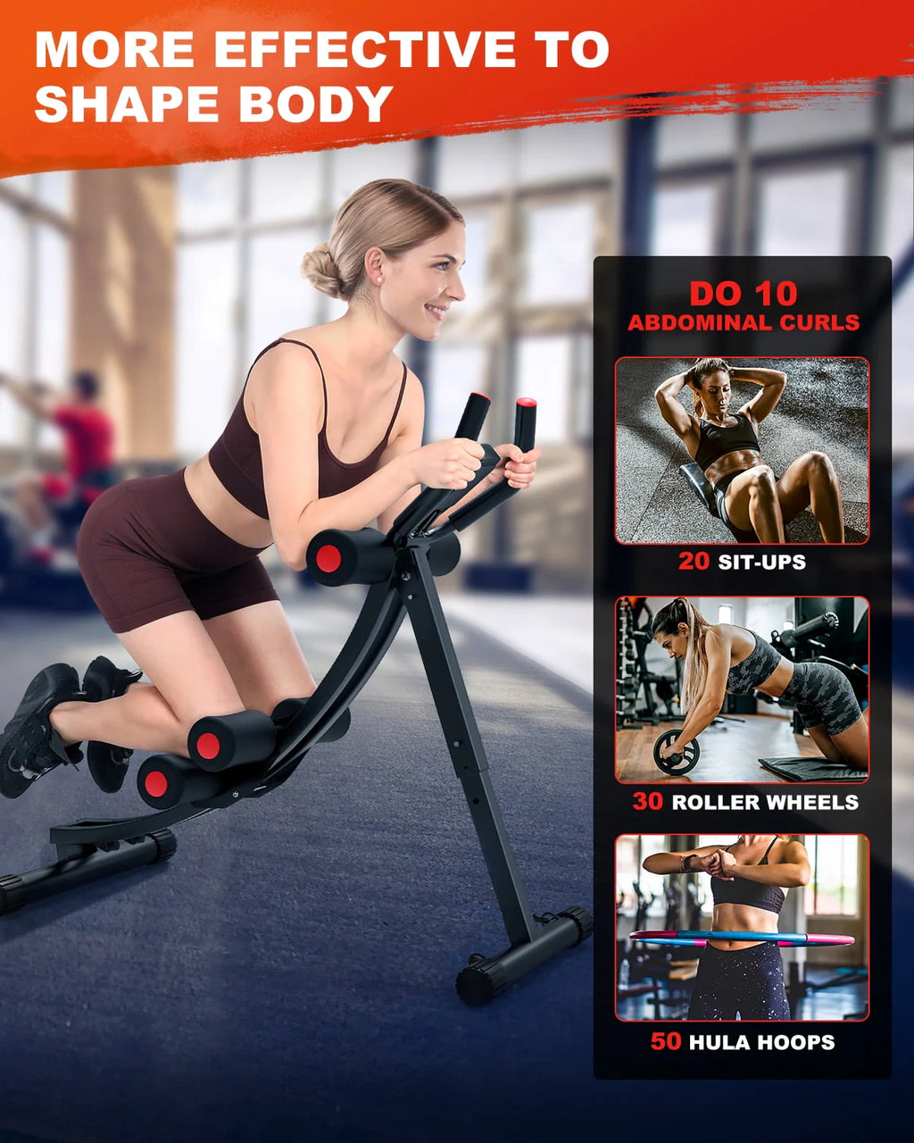 Foldable Ab Trainer with LCD Display I3525