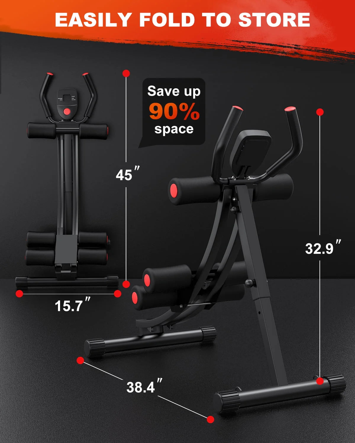 Foldable Ab Trainer with LCD Display I3525