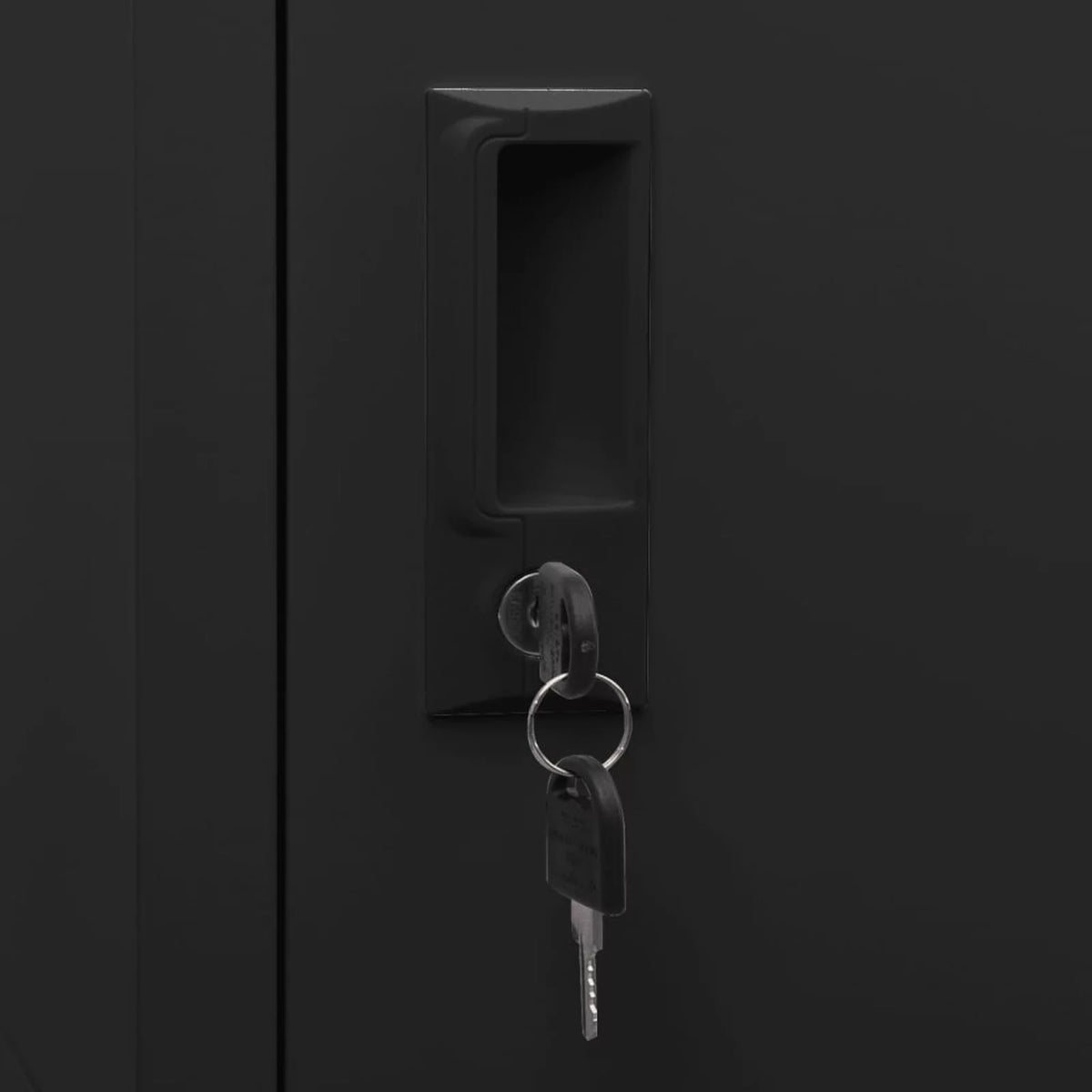 Black Steel Locker Cabinet with 3 Lockable Doors E18327