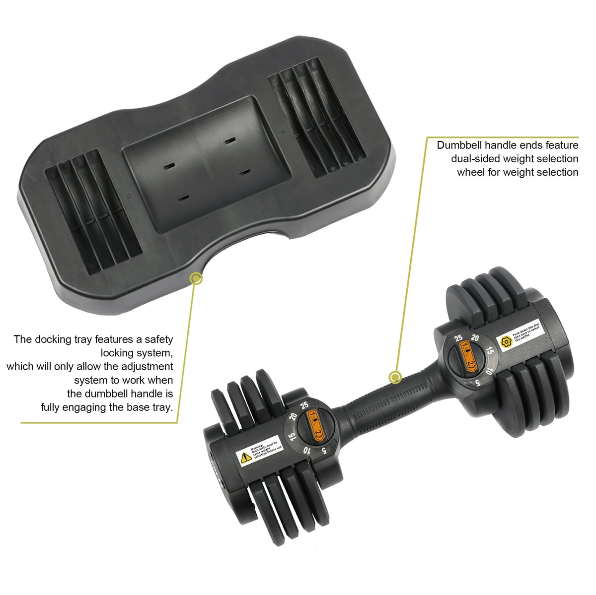 10-30lb Adjustable Dumbbell Pair with Stand W68487